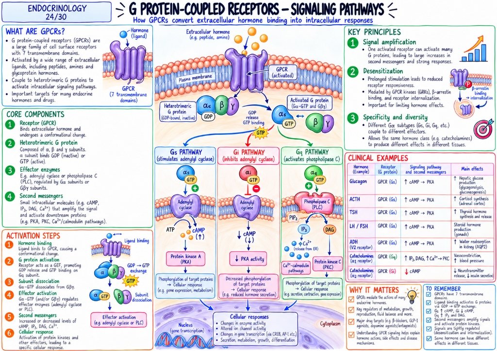 Cell Surface vs. Intracellular Hormone Receptors โ Signaling Pathways (23/30)