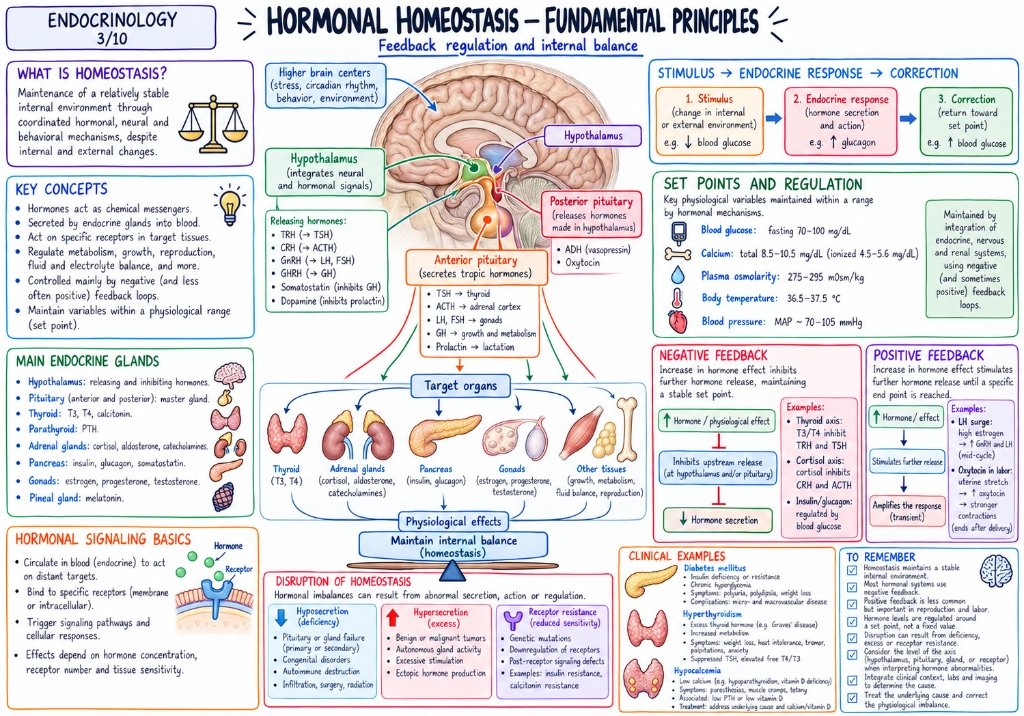 Hormonal Homeostasis โ Fundamental Principles & Feedback Regulation (3/10)